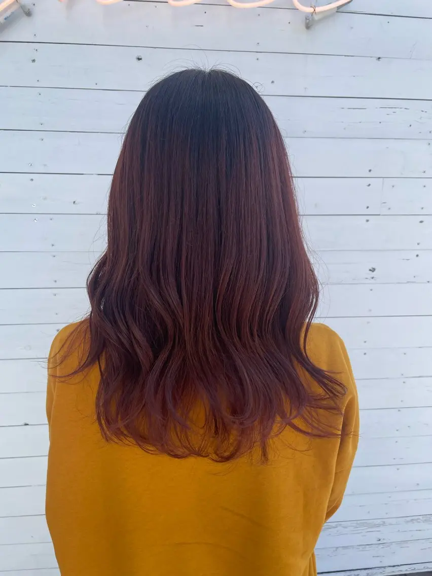 カラー ダブルカラー グラデーションカラー オレンジ ✨大倉 舞【モデル募集】✨のヘアスタイル