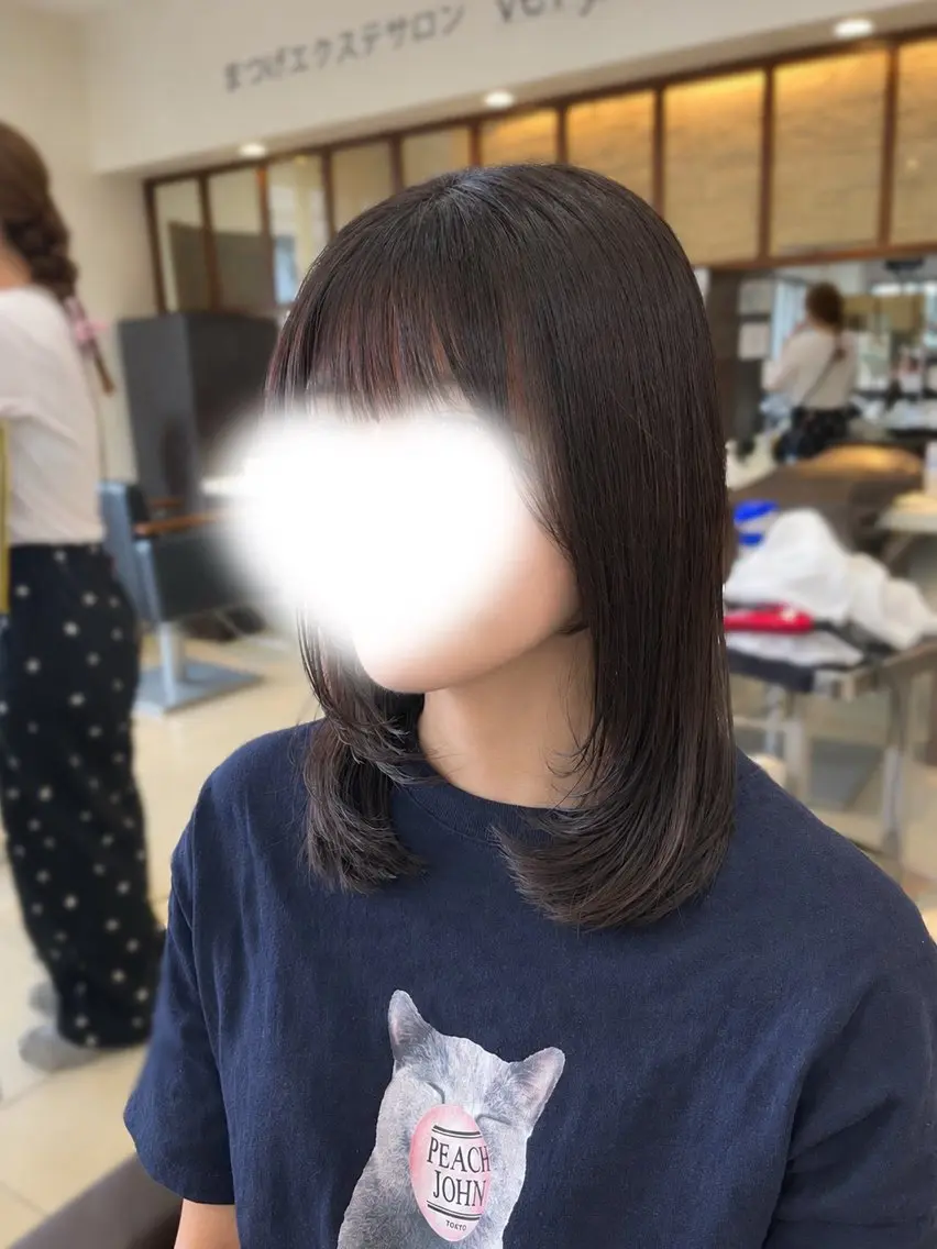 ミディアム カラー カット ヘアカラー トリートメント 似合わせまつパ× オリーブカラー/ゆりのヘアスタイル