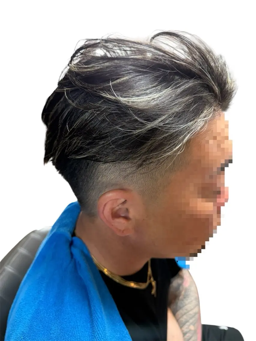 ショート カラー メンズ メンズハイライト ハイライトカラー ハイライト カット ヘアカラー メンズ特化型/永井 友貴のヘアスタイル