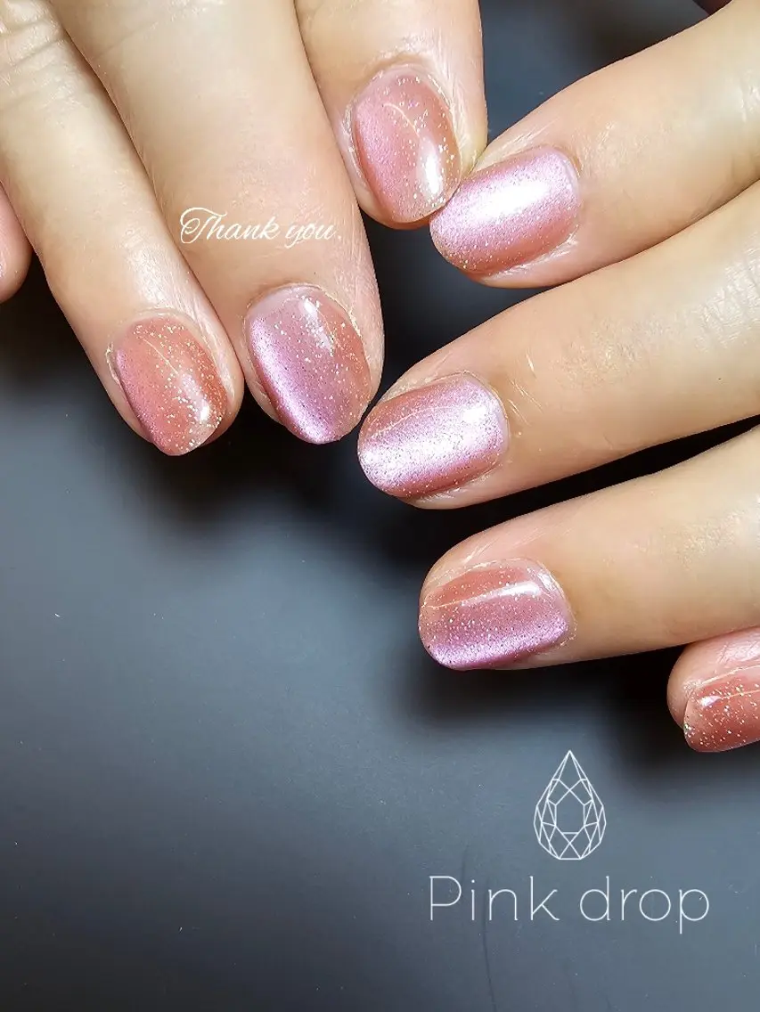 ネイル フラッシュネイル マグネットネイル pinkdrop _sanaeのネイルデザイン