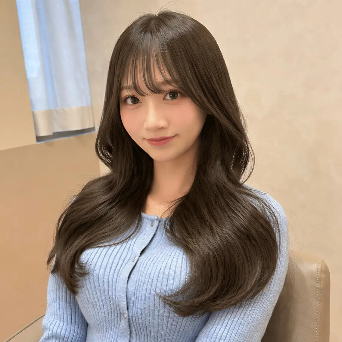 ロング カラー カット ヘアカラー トリートメント 🎀レイヤー×透明感 ×髪質改善🎀米田のヘアスタイル