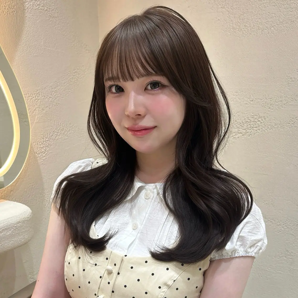 ロング カラー レイヤーカット ロング ヘアカラー 柔らかいガーリーヘア 🎀Mahiroのヘアスタイル