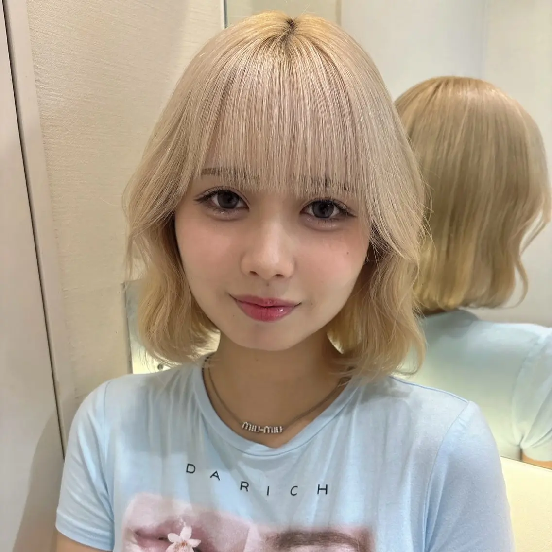 ショート カット ヘアカラー トリートメント 顔周り🇰🇷韓国 レイヤー/モエのヘアスタイル
