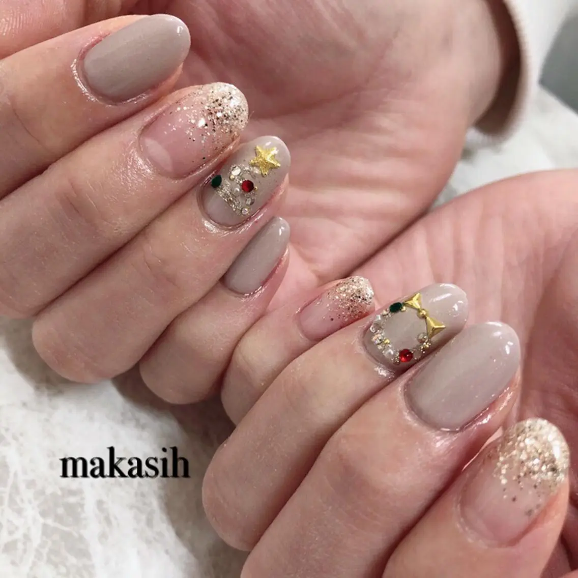 ネイル 冬ネイル クリスマス 濱田 美菜子のエステ・リラクイメージ