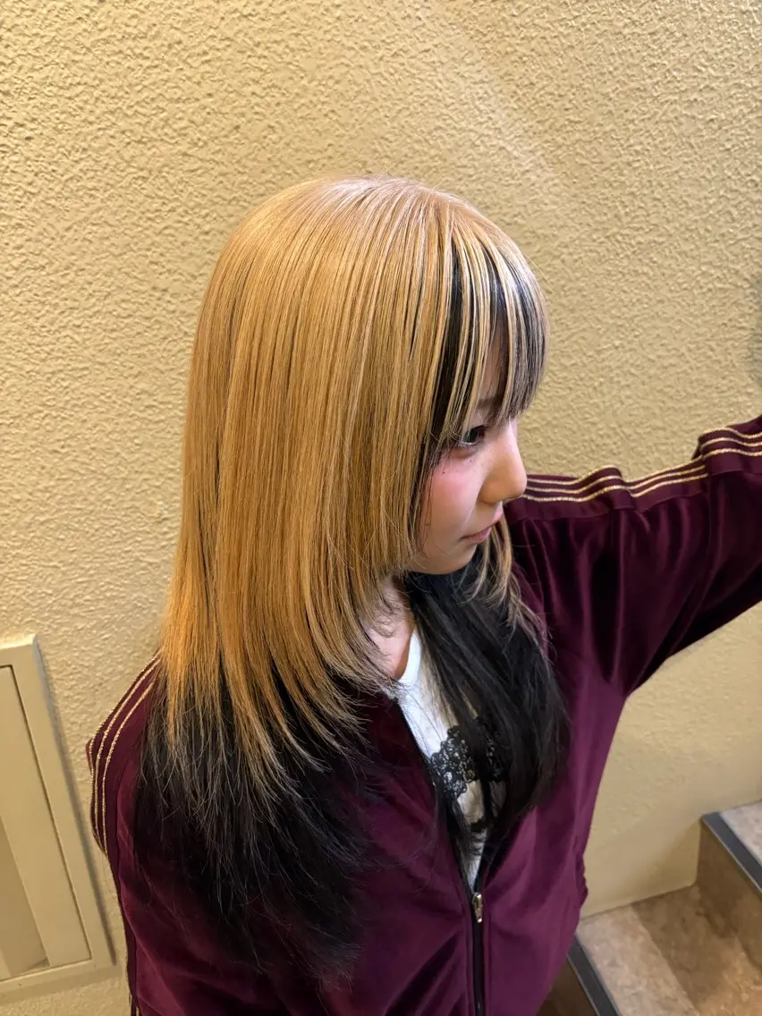 ロング カラー ヘアカラー トリートメント ヘッドスパ ヘアセット ⭐️MAKI⭐️中野 ハイトーン/レイヤーのヘアスタイル