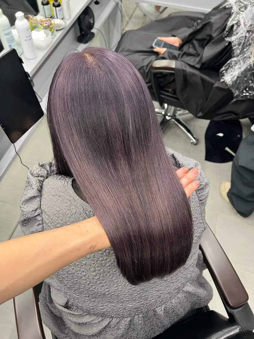 ロング カラー バイオレットカラー ヘアカラー 【似合わせカラー】 西口嶺河のヘアスタイル