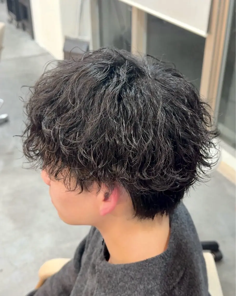 ショート パーマ メンズ メンズパーマ 井ノ本 成海 / カラー/縮毛矯正のヘアスタイル