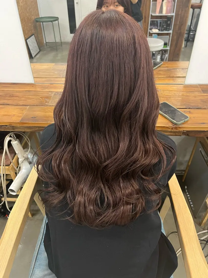 ロング カラー ヘアアレンジ hazuki🐈⬛ 透明感カラーのヘアスタイル