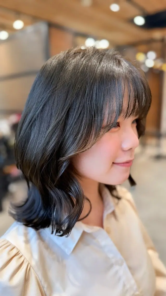 ミディアム カット ヘアカラー トリートメント 🌺レイヤー/艶髪 海外ヘア🌺舟橋瑞稀のヘアスタイル