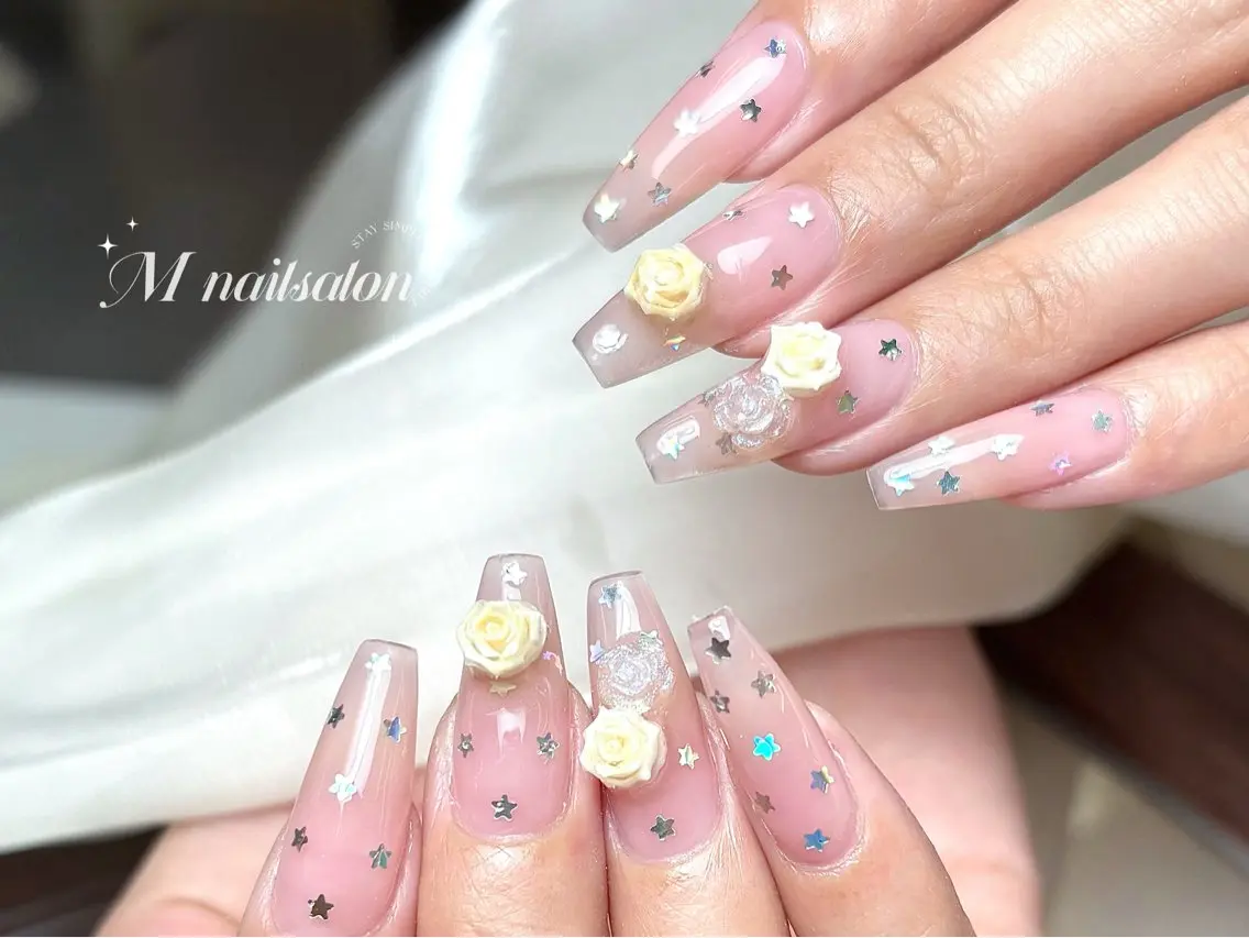 ネイル ハンドネイル M🌷nail 長さだし専門店のネイルデザイン