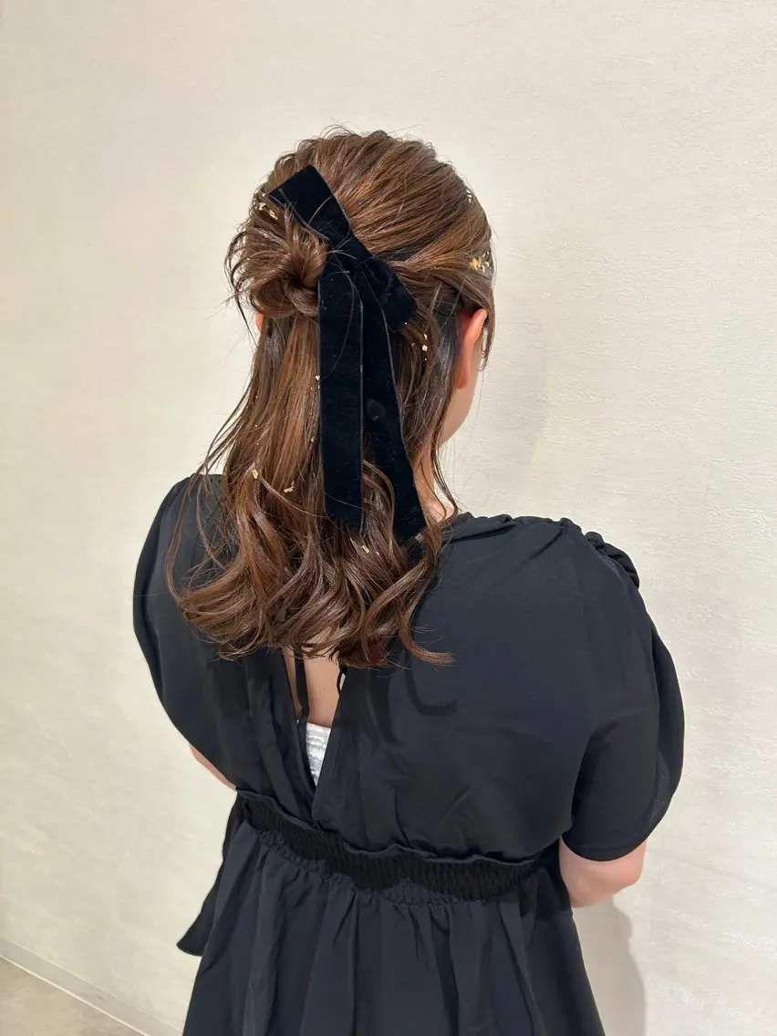 ヘアアレンジ ハーフアップ 横田 まおのヘアスタイル