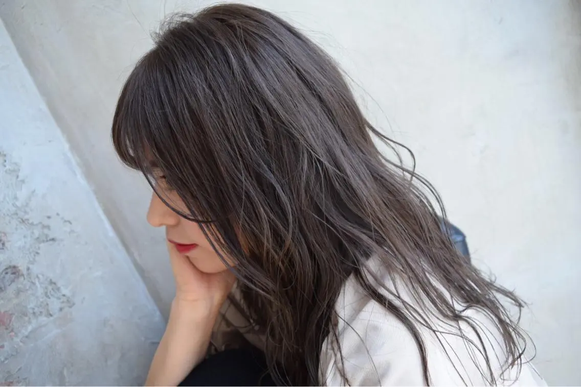 セミロング カラー 髪質改善 縮毛矯正 トリートメント 美髪ヘッドスパ🫧 西山紗奈江💆‍♀️のヘアスタイル