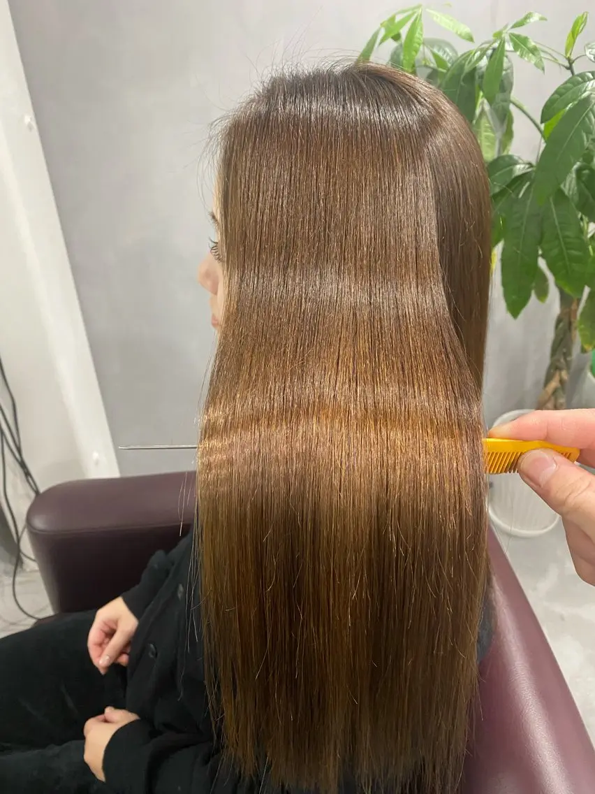 セミロング カラー 酸性ストレート ヘアカラー 縮毛矯正 トリートメント 梅田中崎町髪質改善 /オキヒロト/エコルのヘアスタイル