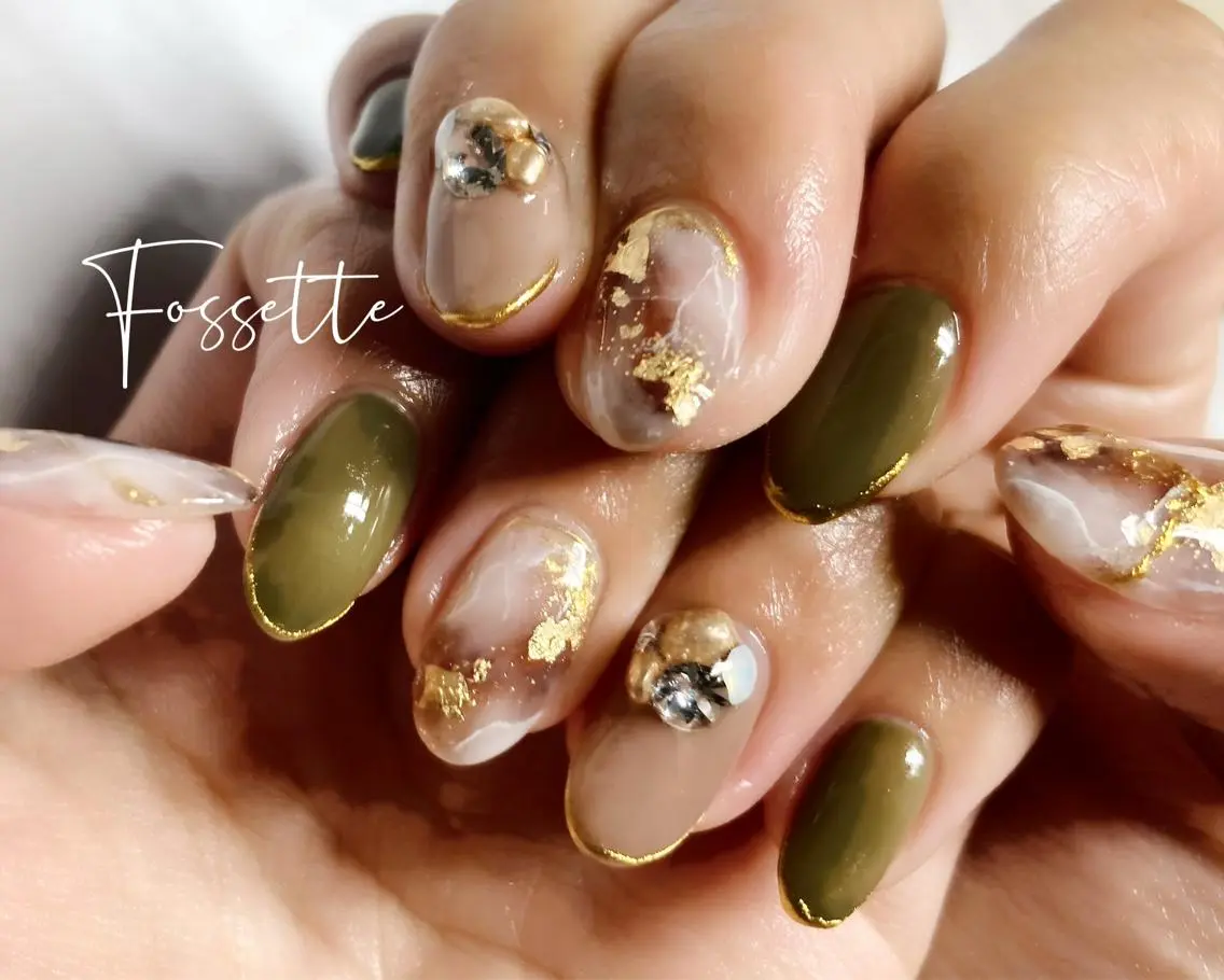 ネイル ニュアンスネイル ハンドネイル nailsalon Fossetteのネイルデザイン