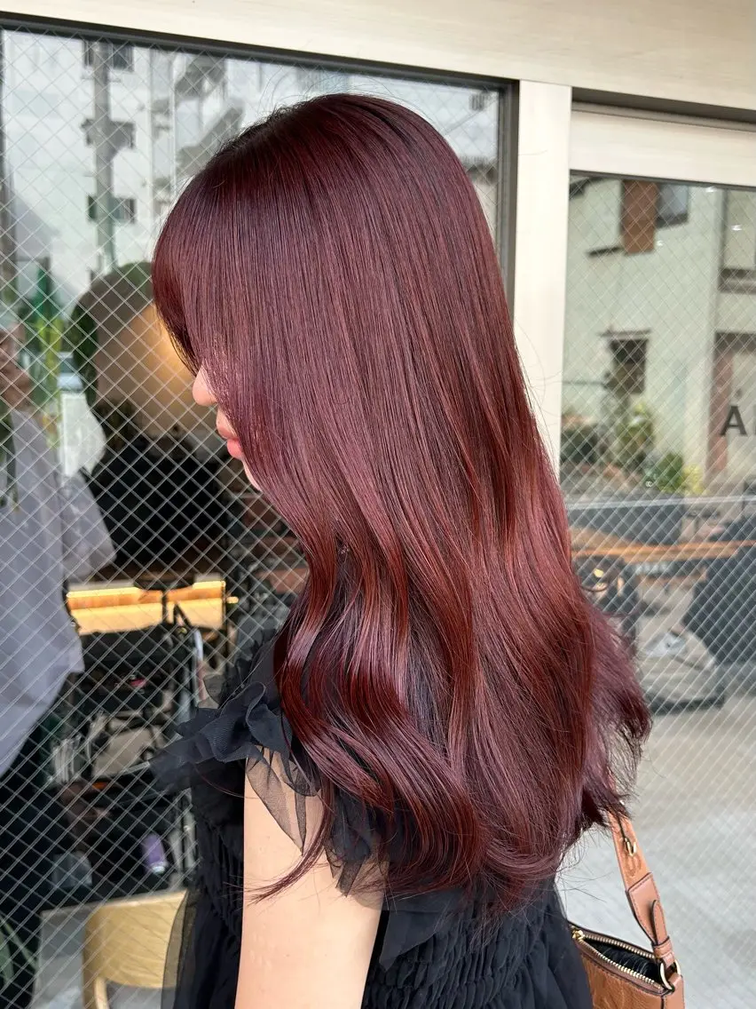 セミロング カラー 🌷横浜/レイヤー /艶カラー🌷のヘアスタイル