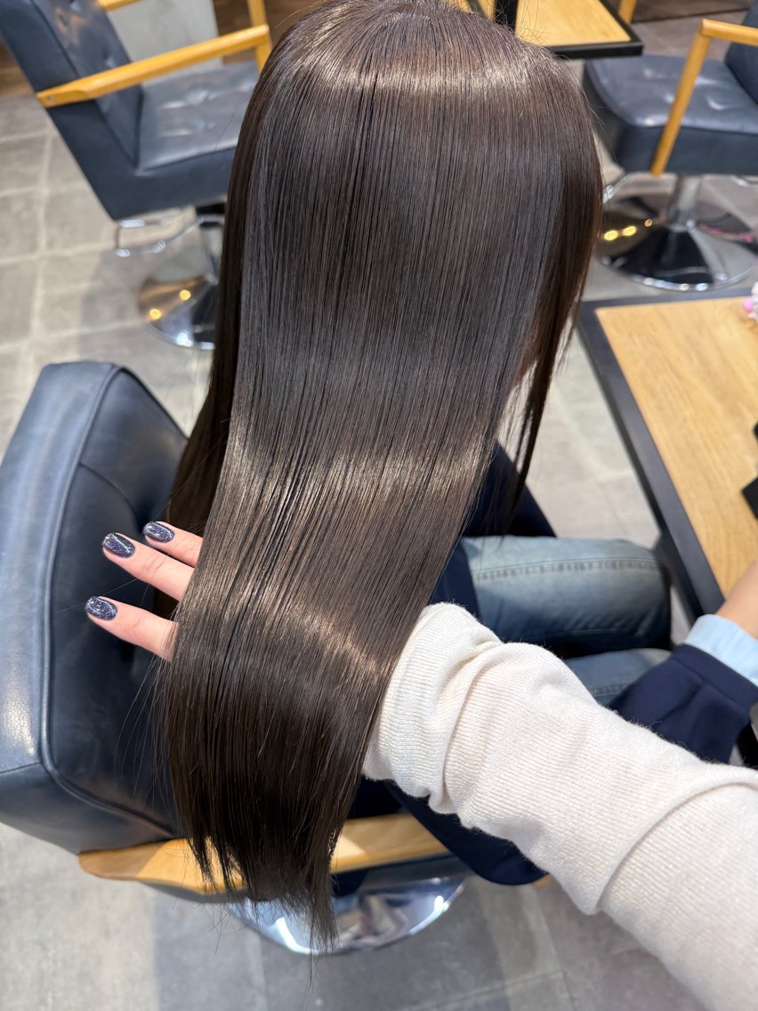 ロング カラー カット ヘアカラー トリートメント newi梅田🫧韓国 ヘア🫧sakiのヘアスタイル