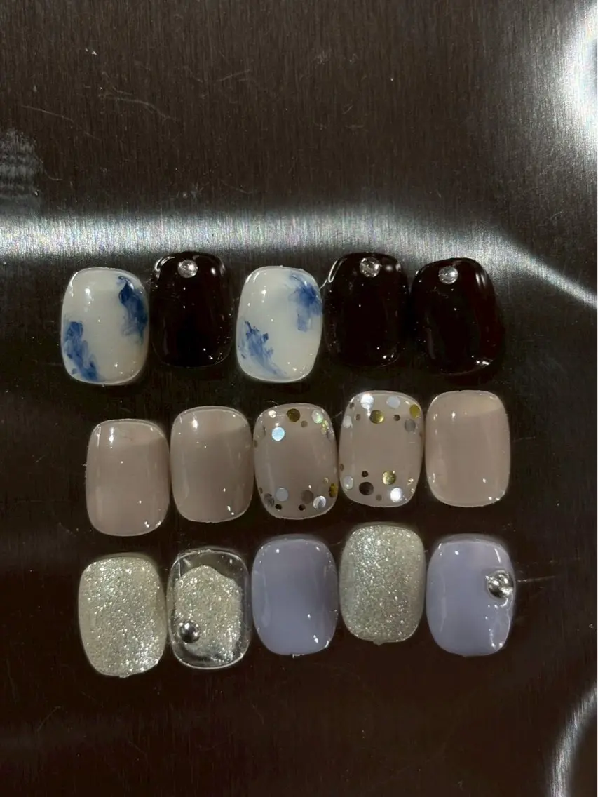 ネイル 長さ出し ジェルネイル 韓国ネイル マグネットネイル 持ち込み ハンドネイル amu.nail Tokoのネイルデザイン