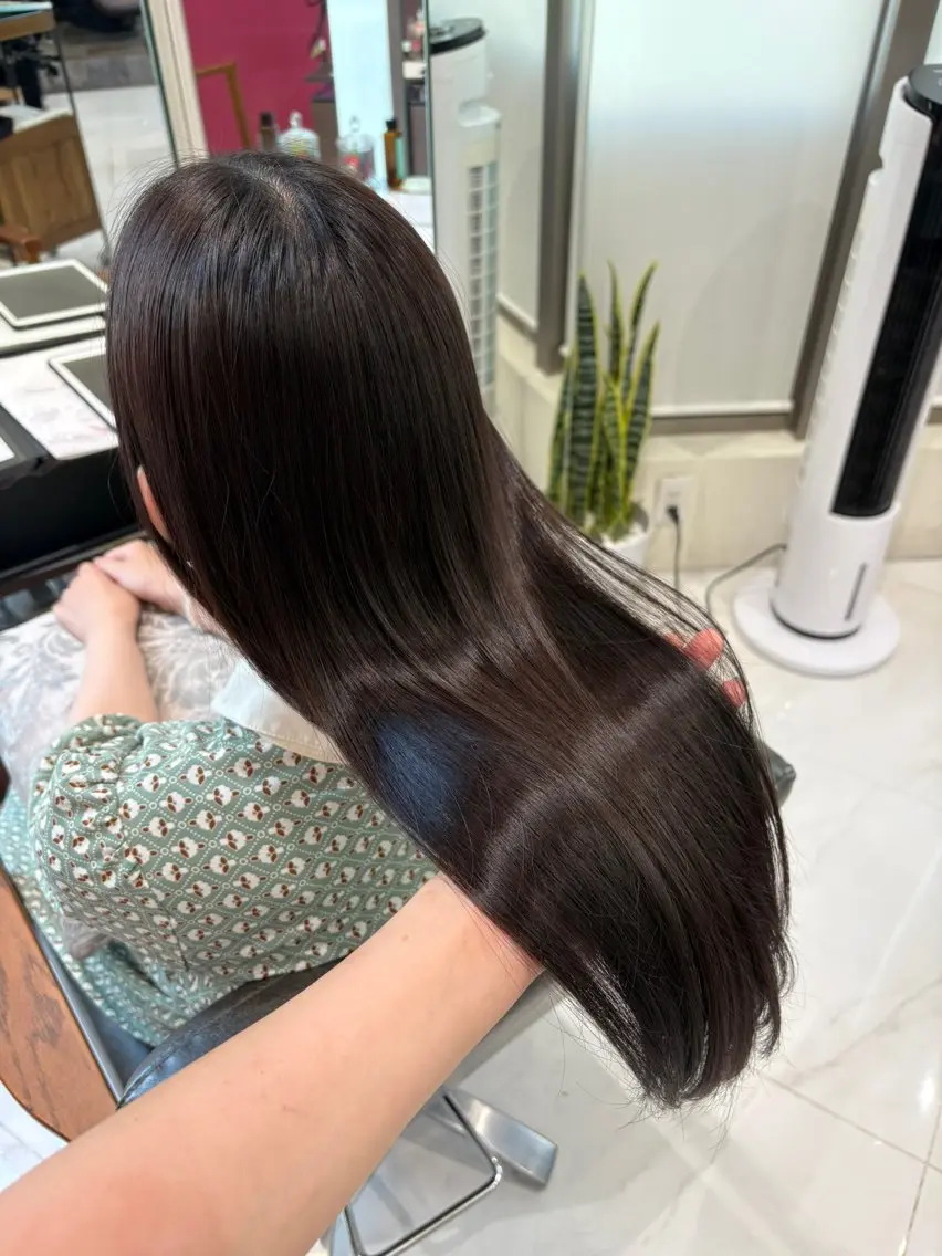【‼️ミニモ限定メニュー‼️】前髪カット+カラー+髪質改善tr💇♀️✨似合わせカットカラーで綺麗になりたい方💕の写真