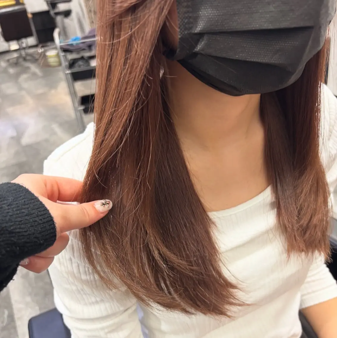 ロング カラー ヘアカラー わたなべ ななかのヘアスタイル