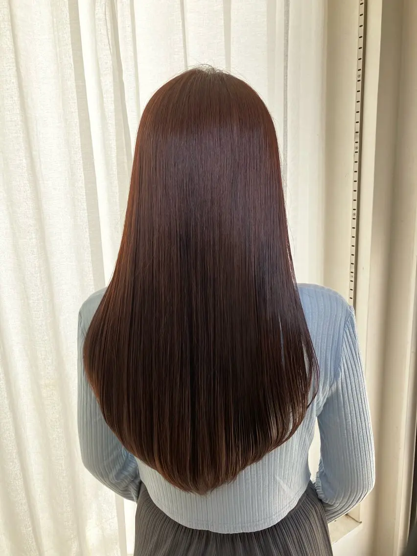 ロング 髪質改善 タカギ/艶髪カラー /髪質改善/縮毛矯正のヘアスタイル