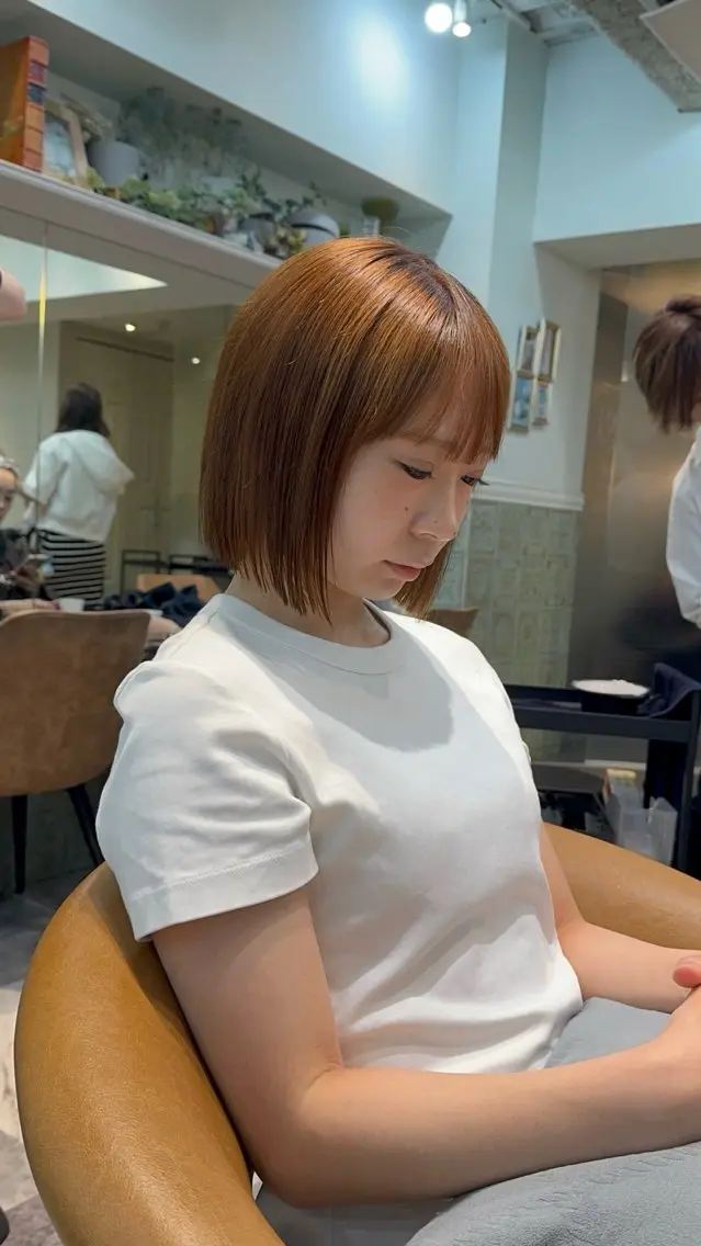ショート ボブ 縮毛矯正 カット 縮毛矯正 【ボブ矯正指名 No.1】森栄範のヘアスタイル