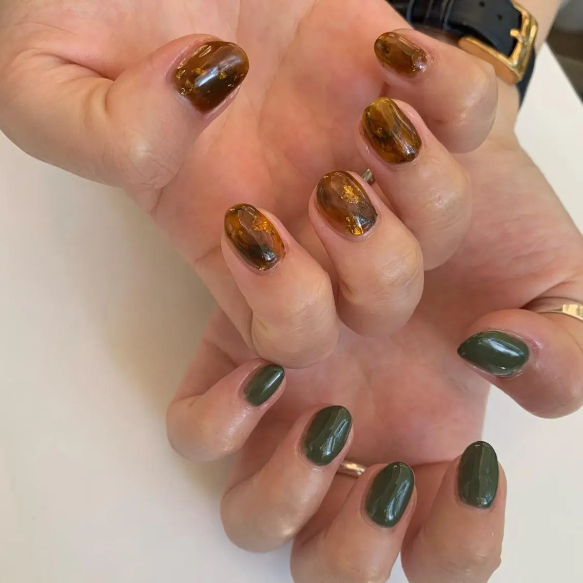 ネイル べっ甲ネイル cocoro nail salonのネイルデザイン