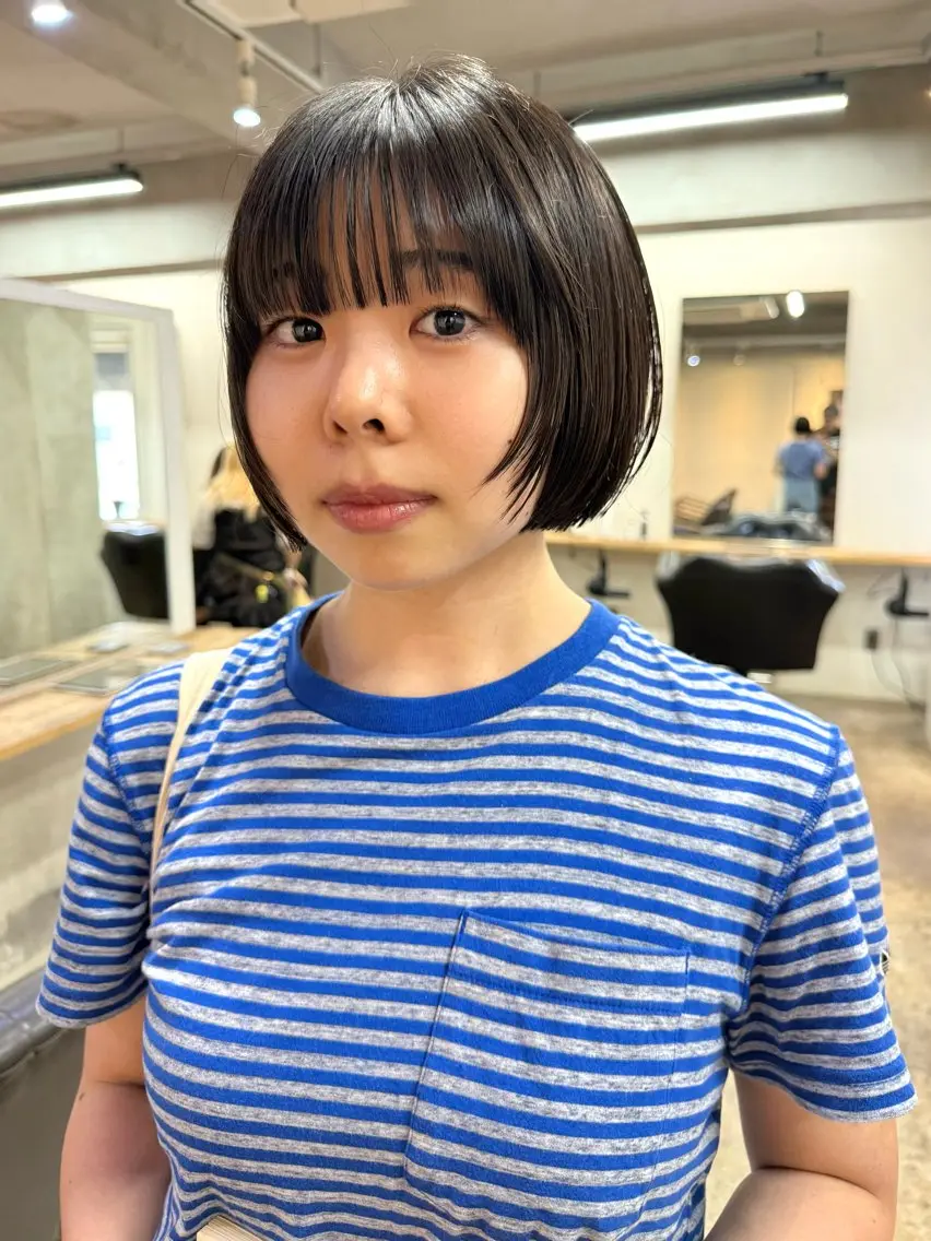 ショート カラー ボブレイヤー ブラウンカラー グレージュ ボブ レイヤーカット 森貴裕/ベージュ/ パーマ/オリーブのヘアスタイル