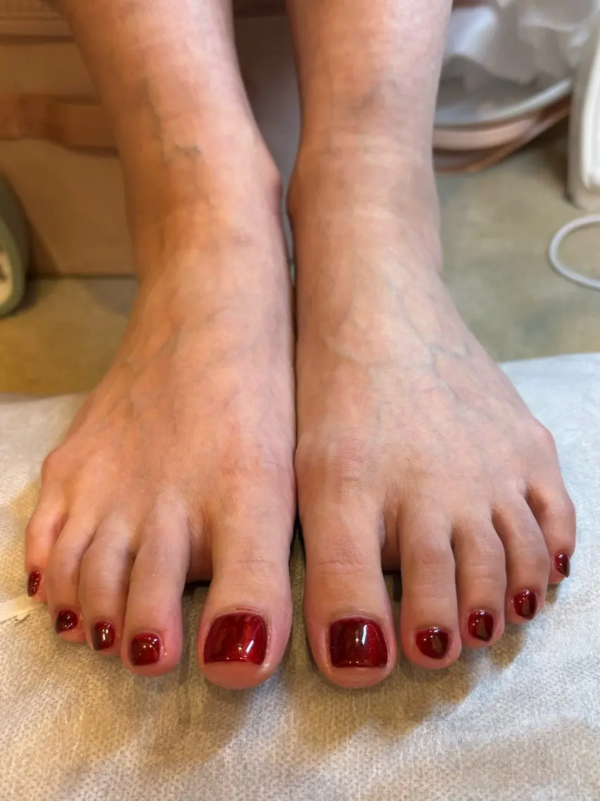 ネイル ボルドー マグネットネイル シンプルネイル フットネイル ハンドケア Amys nail シヅキのネイルデザイン