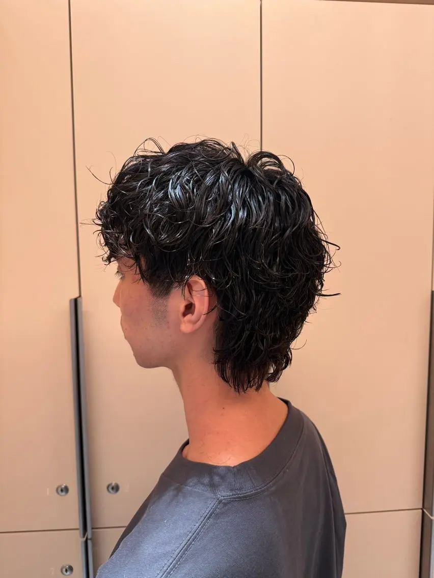 ショート パーマ メンズ カット パーマ 艶髪/ボブモデル 募集🫧terukaのヘアスタイル