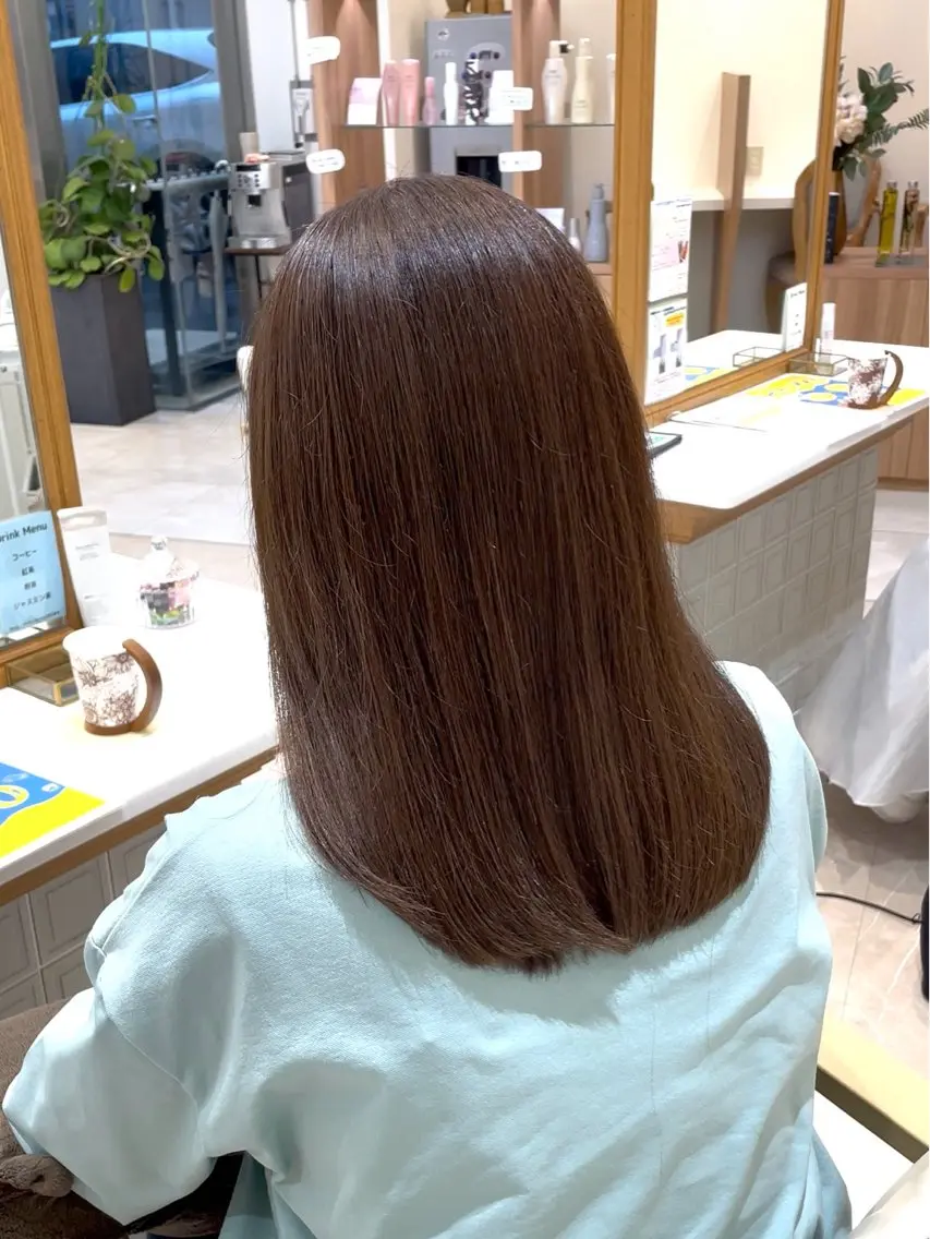 セミロング カラー ブラウンカラー グレージュ モカブラウン カット ヘアカラー トリートメント 髪質改善ケア/透明感 カラー伊藤 千尋のヘアスタイル