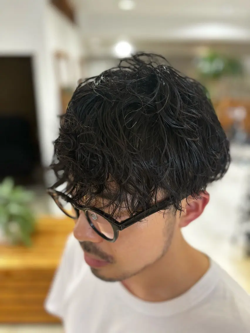 ショート パーマ メンズ カット パーマ Lino by hoNuaのヘアスタイル