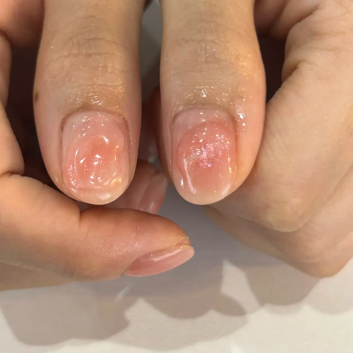 ネイル ニュアンスネイル ピンク scré as Ételのネイルデザイン