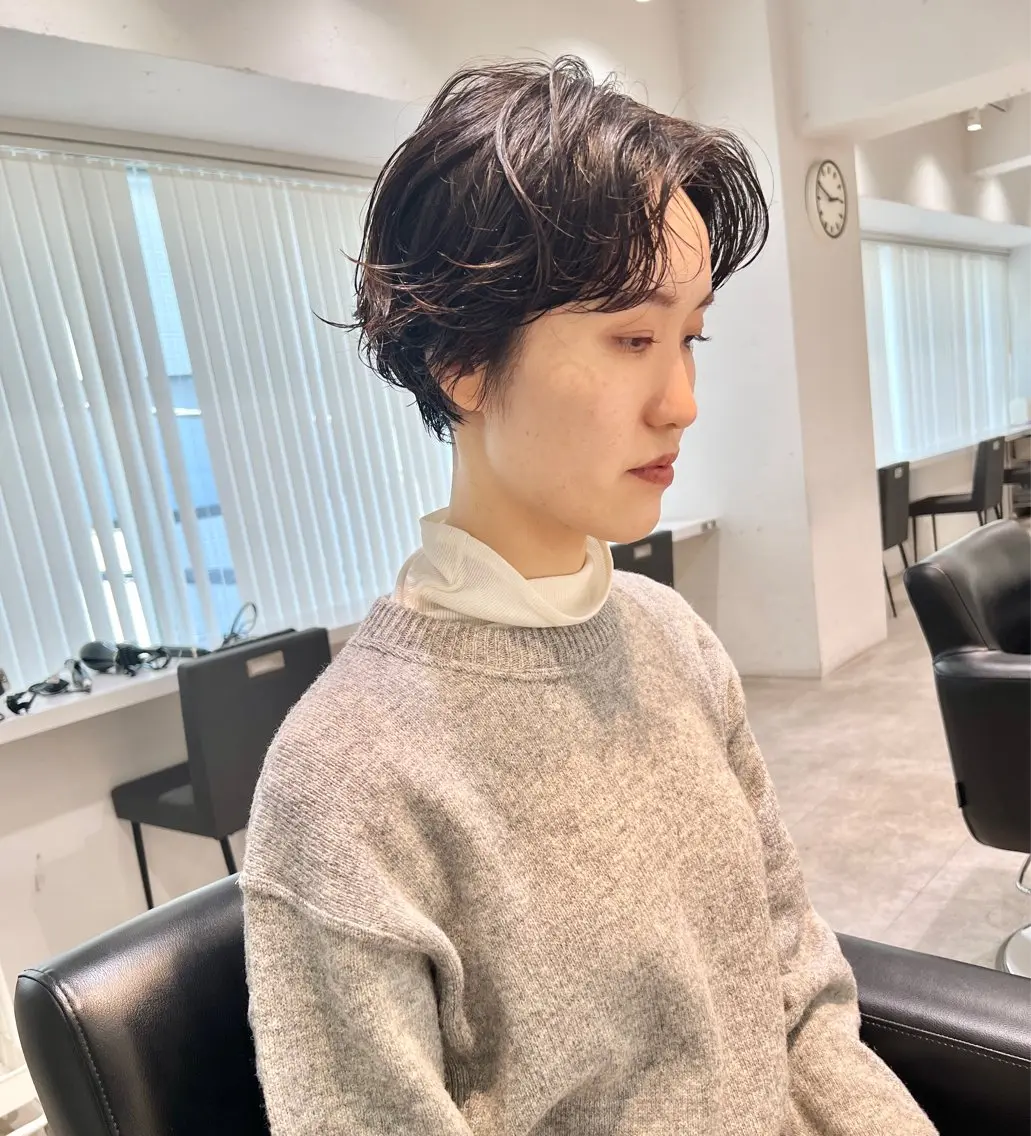 ショート パーマ カット パーマ ヘアセット 🌿ショート🌿 パーマ🌿淳平のヘアスタイル