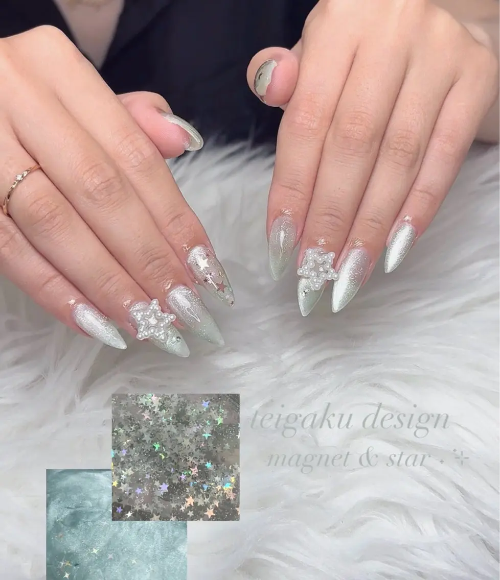 ロング ハンドネイル NENENAIL 【シヨン】のネイルデザイン