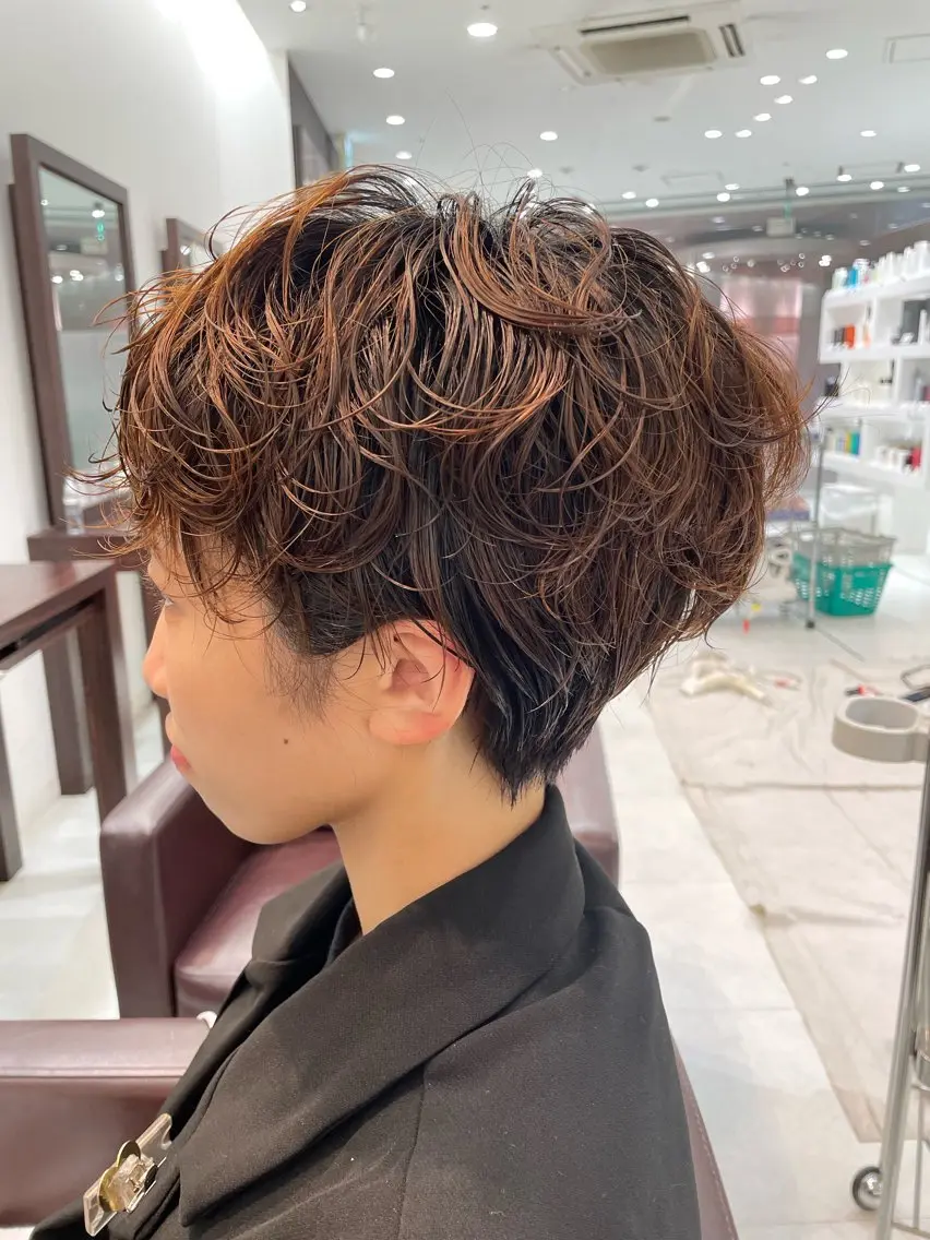 ショート カラー パーマ ショートヘア 【千葉駅南口歩1分】 MAKAのヘアスタイル