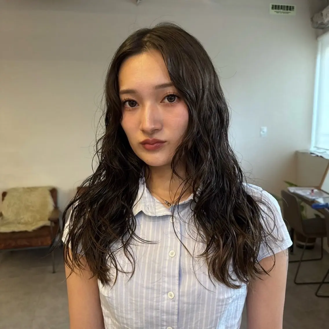 ロング パーマ レイヤー｜ハイライト ｜honokaのヘアスタイル