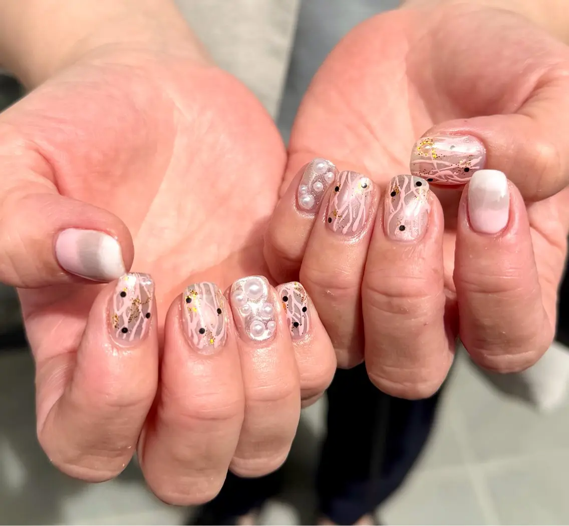 ネイル ニュアンスネイル ハンドネイル HazeGrass NAILのネイルデザイン