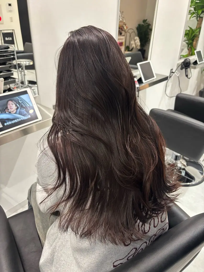 ロング カラー ベージュカラー ブリーチ ブラウンカラー ケアブリーチ カシス カット ヘアカラー トリートメント 🎀韓国ヘア× 透明感カラー🎀正源のヘアスタイル