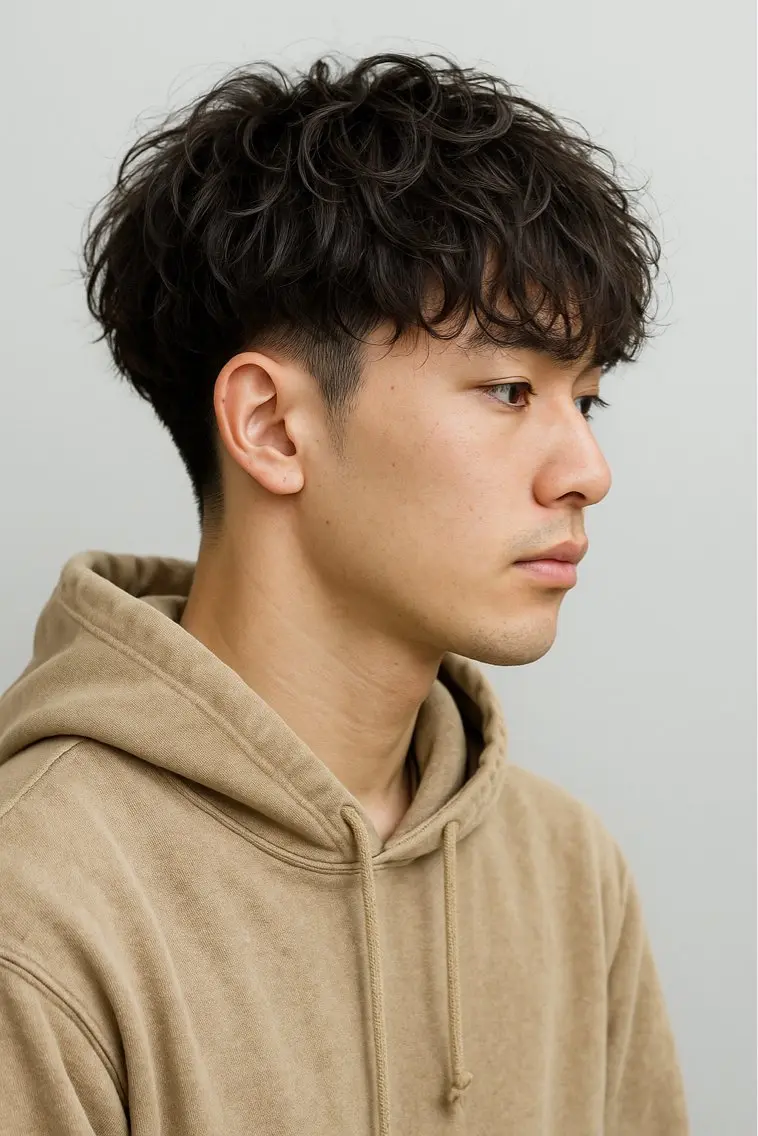 ショート パーマ メンズ 韓国風レイヤー/メン ズパーマ✨みずか💜のヘアスタイル