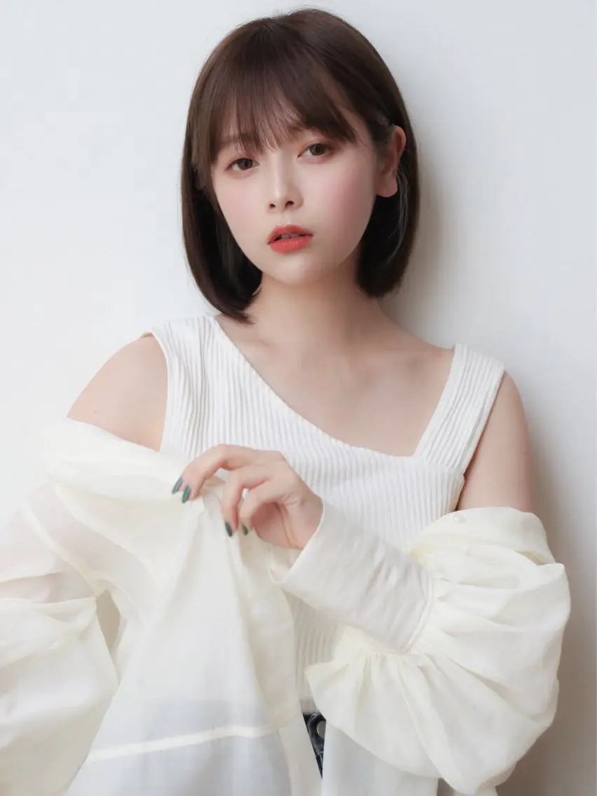 ショート カラー パーマ ヘアアレンジ ベージュカラー ブラウンカラー ブラウンベージュ ボブ カット ヘアカラー トリートメント 髪質改善/韓国風 レイヤー/田村祐樹のヘアスタイル