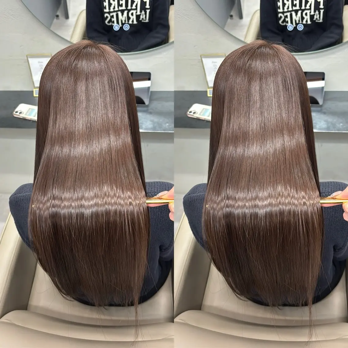ロング カット ヘアカラー 縮毛矯正 トリートメント 今話題の艶髪矯正 美艶カラー/FUKAのヘアスタイル