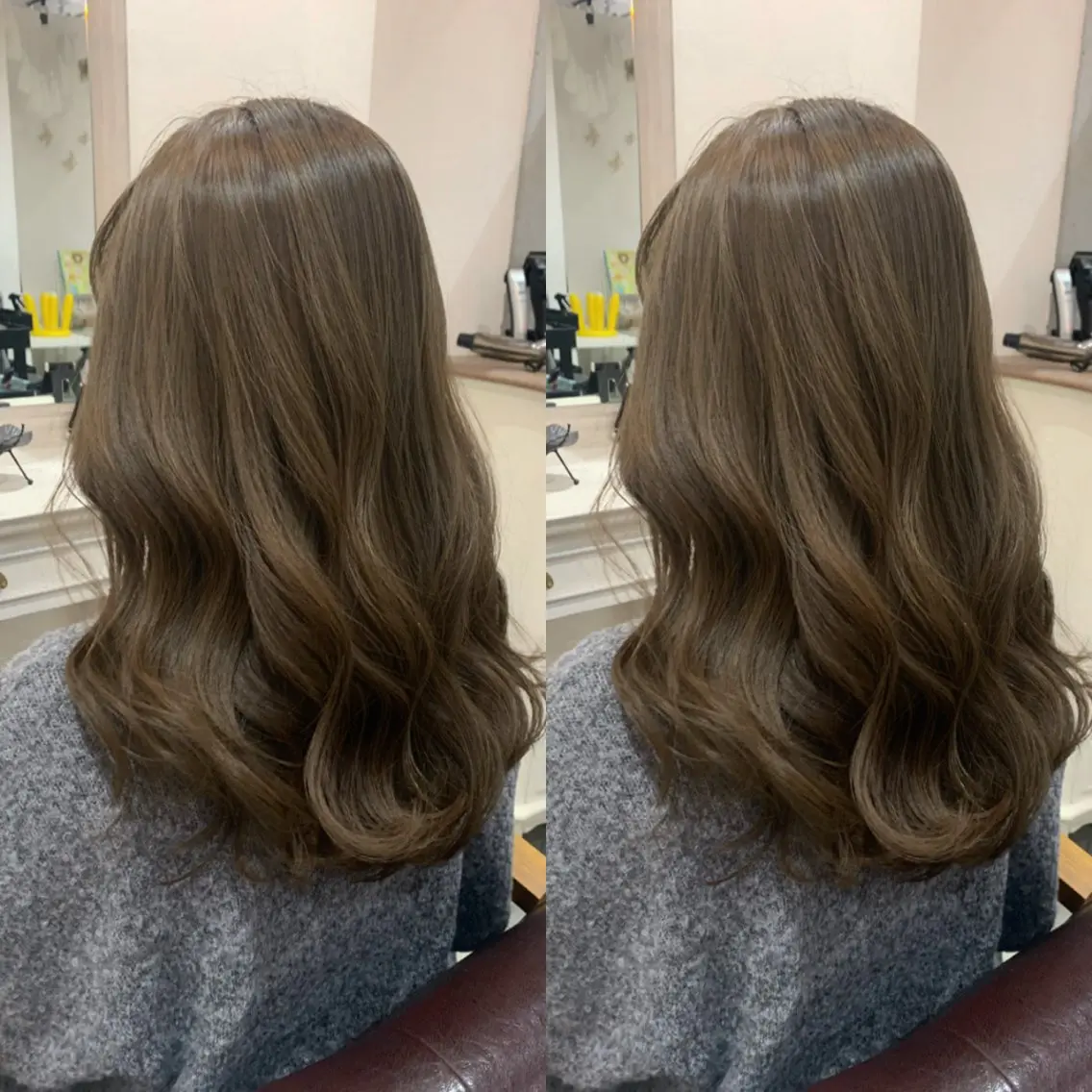 セミロング カラー ヘアアレンジ カット ヘアカラー トリートメント kei🤎ベージュ /透明感カラー/博多のヘアスタイル