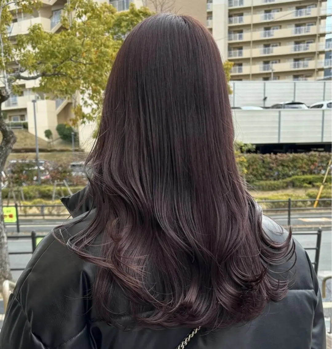 セミロング カラー アディクシーカラー 透明感カラー 髪質改善 小顔カット トリートメント カット ヘアカラー トリートメント やまぐち もえかのヘアスタイル