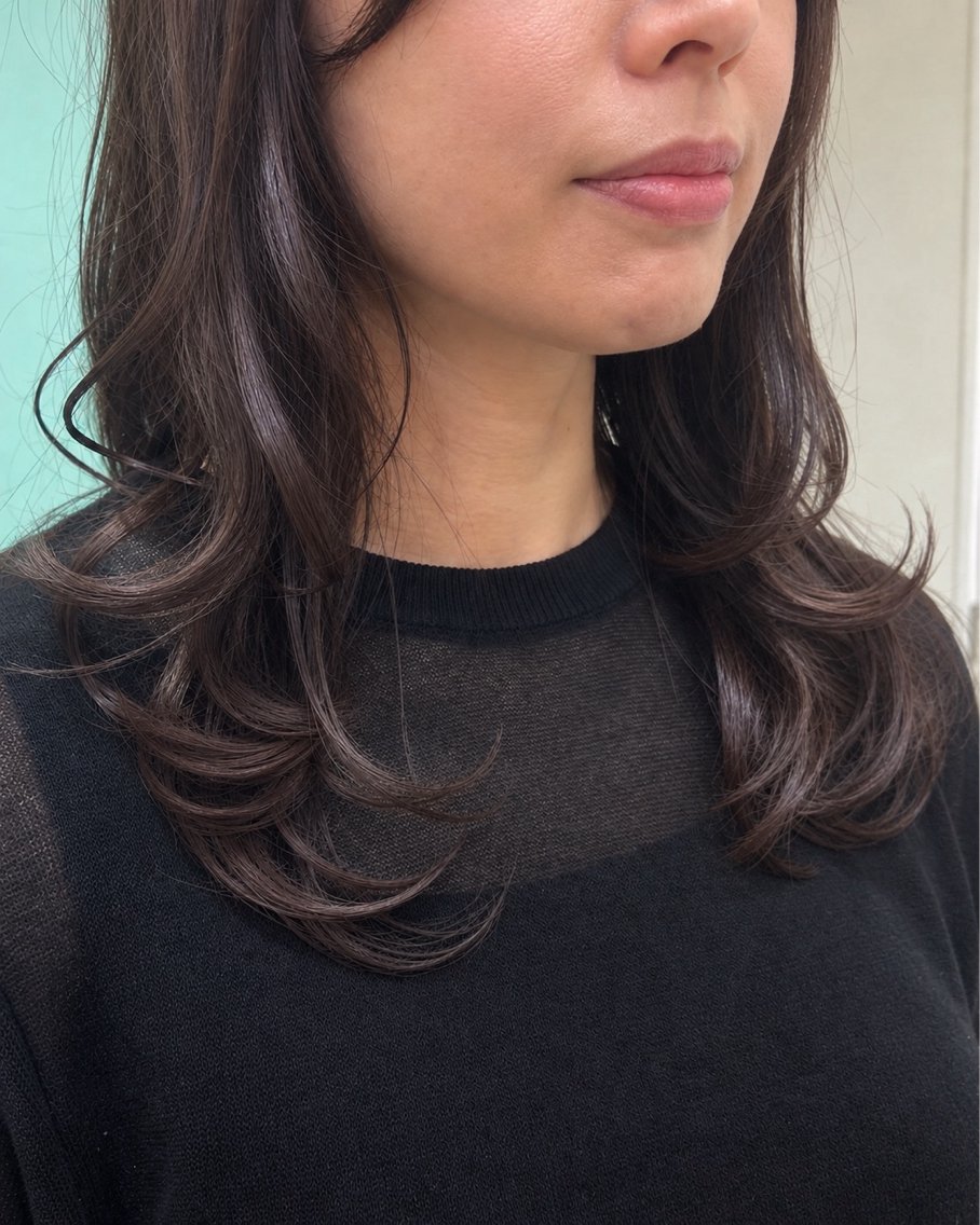 ロング カラー レイヤーカット 似合わせカット カット HONOKA ボブ得意/尼崎のヘアスタイル