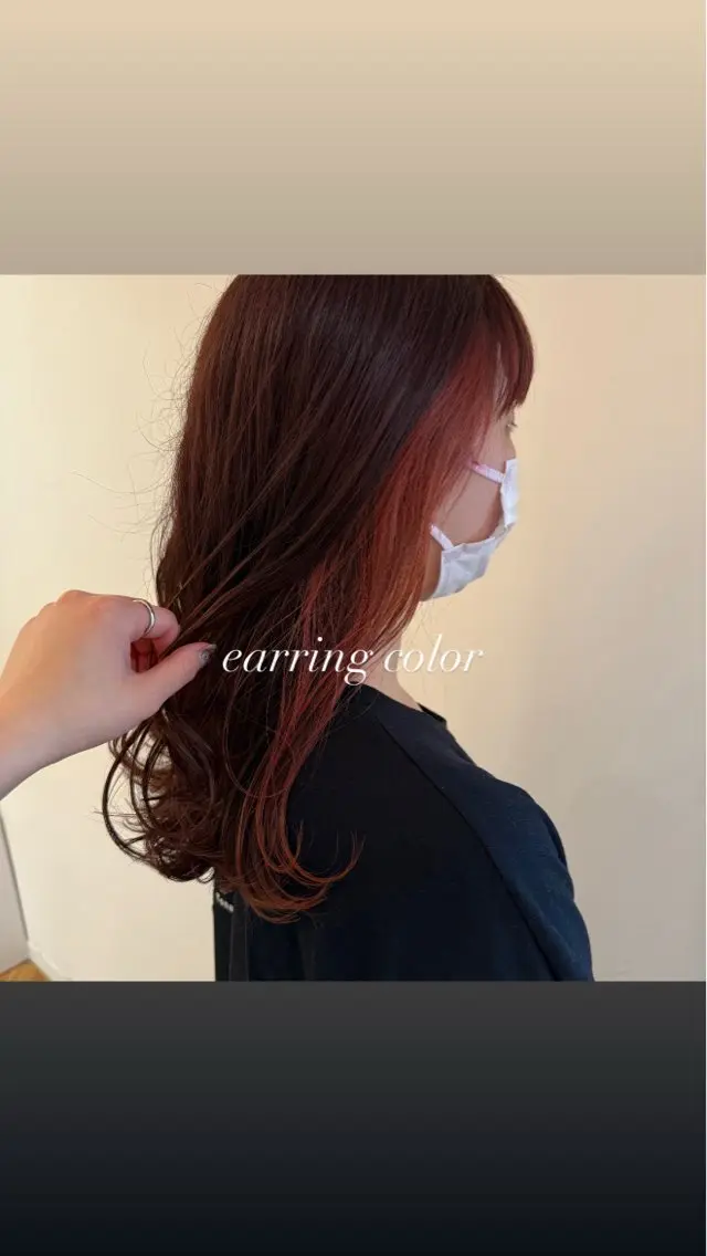 セミロング カラー ヘアアレンジ セミロングパーマ 透明感カラー ボブ くびれヘア 顔まわりレイヤー みなみ/韓国ボブ/ 韓国レイヤーのヘアスタイル