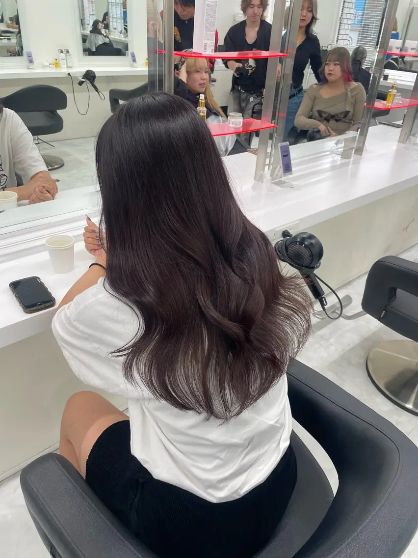 ロング ケアカラー ロング トリートメント 💗トレンドモテヘア Natsumi 💗のヘアスタイル