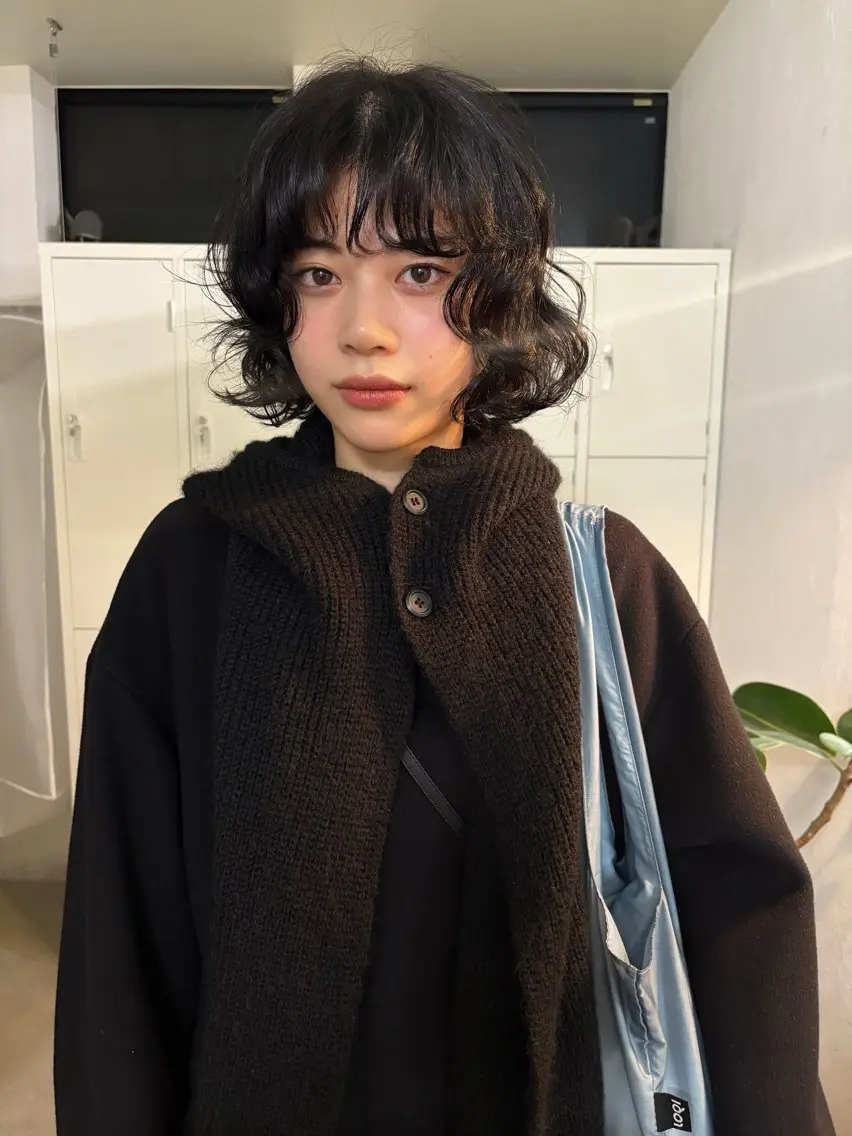 カラー 黒髪 透明感カラー nappe🐏 栄／矢場町のヘアスタイル