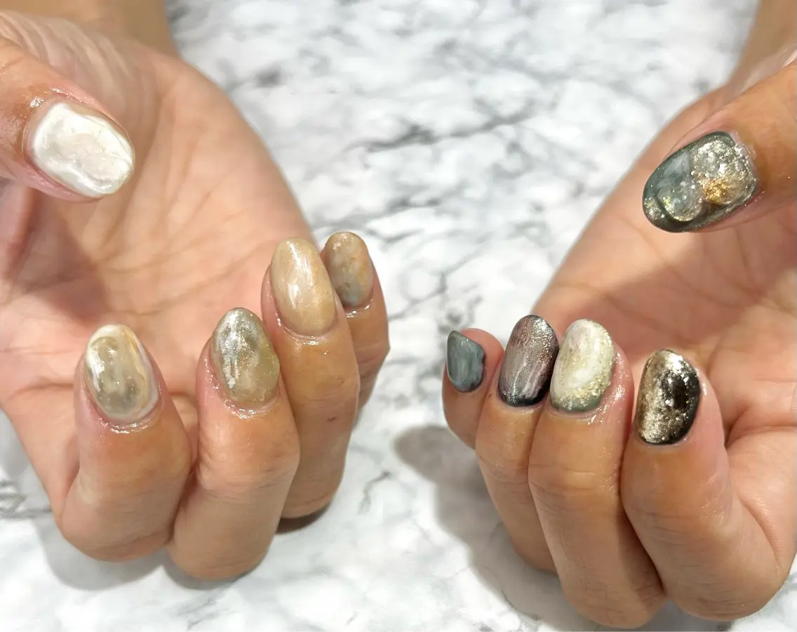 ネイル ニュアンスネイル ハンドネイル KAMUICRAF 厚別区ネイルのネイルデザイン