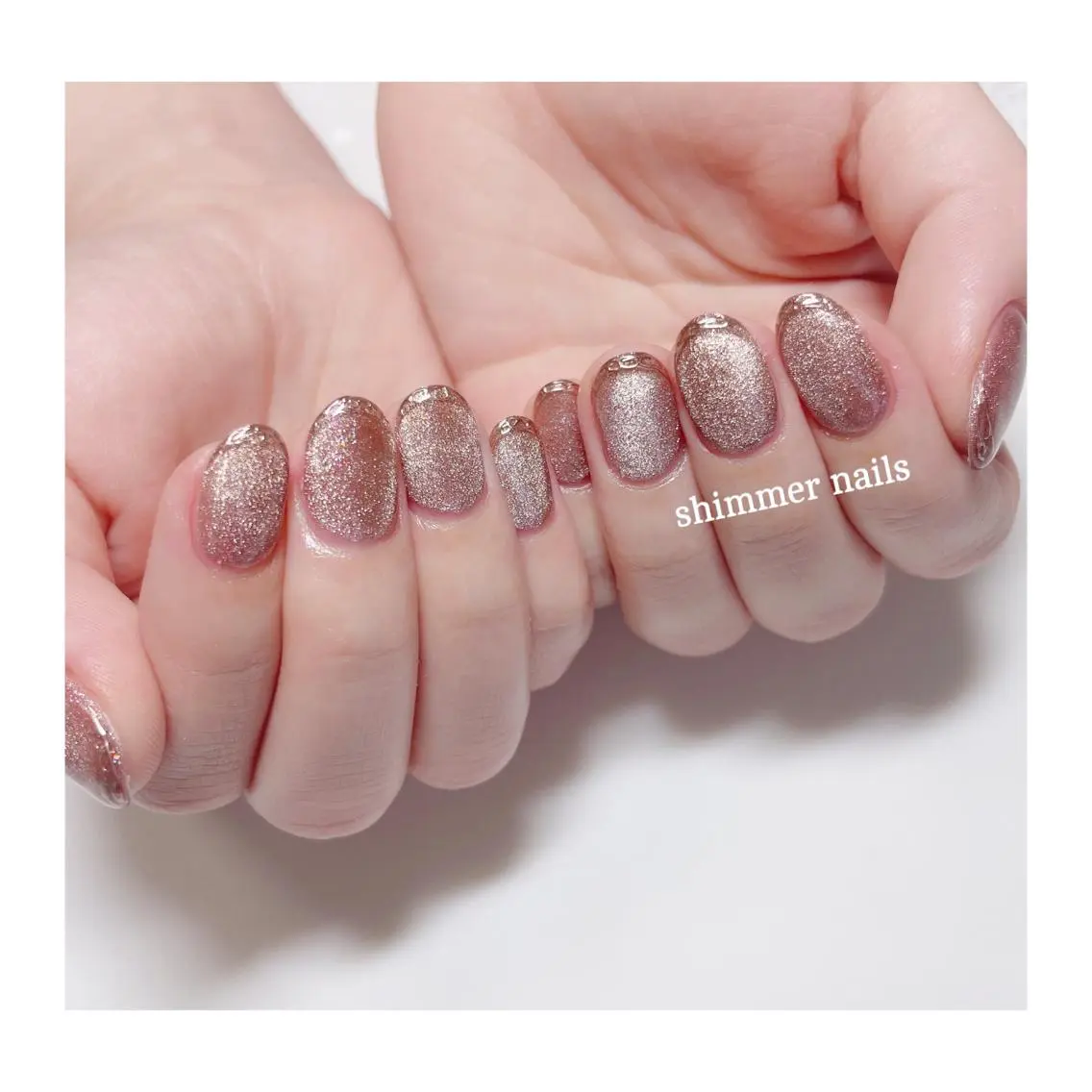 ネイル フレンチネイル マグネットネイル ミラーネイル shimmer nailsのネイルデザイン