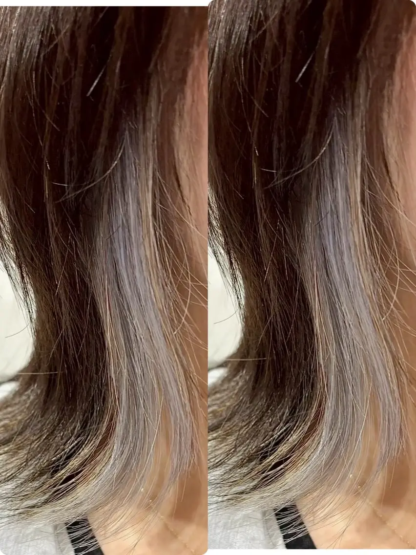 ロング カラー 切っぱなし💇‍♀️ イヤリング🎨龍之介のヘアスタイル